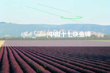 唐山中国十七块金牌