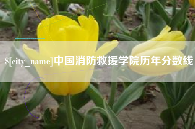 唐山中国消防救援学院历年分数线