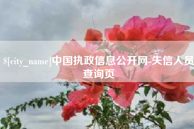 唐山中国执政信息公开网-失信人员查询页