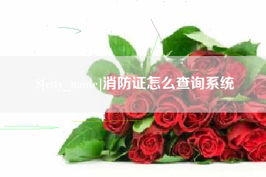 唐山消防证怎么查询系统