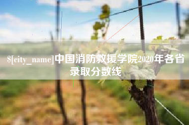 唐山中国消防救援学院2020年各省录取分数线