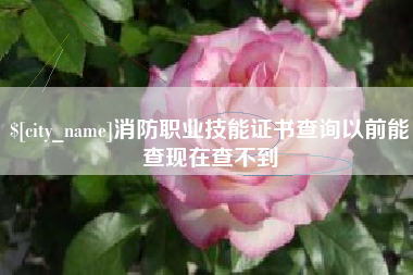 唐山消防职业技能证书查询以前能查现在查不到