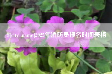 唐山2025年消防员报名时间表格