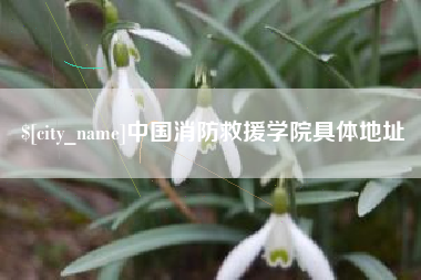 唐山中国消防救援学院具体地址