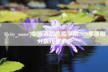 唐山中国消防救援学院2020年录取分数线是多少