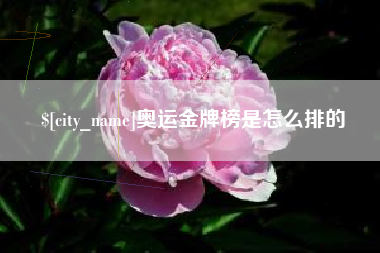 唐山奥运金牌榜是怎么排的