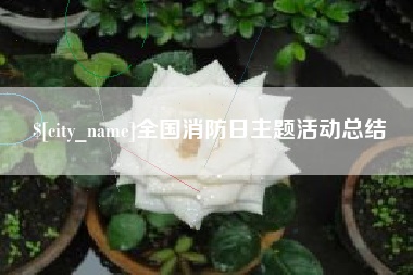 唐山全国消防日主题活动总结
