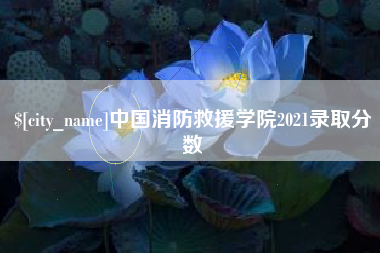 唐山中国消防救援学院2021录取分数