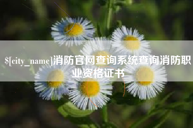 唐山消防官网查询系统查询消防职业资格证书