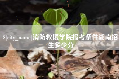 唐山消防救援学院报考条件湖南招生多少分