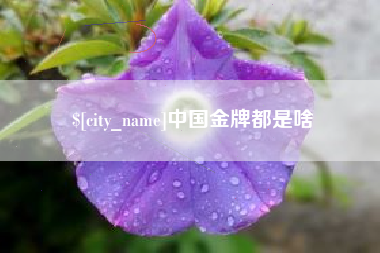唐山中国金牌都是啥