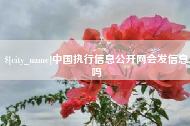 唐山中国执行信息公开网会发信息吗