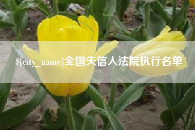 唐山全国失信人法院执行名单