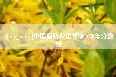 唐山中国消防救援学院2020年分数线