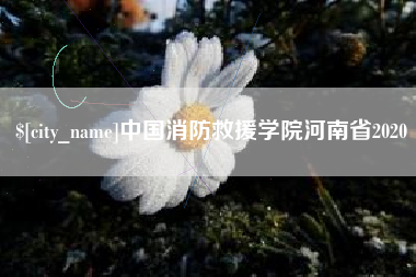 唐山中国消防救援学院河南省2020